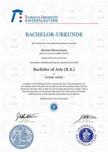 Bachelor Urkunde Kaufen Technische Universitat Kaiserslautern Berufszertifikate Diplome