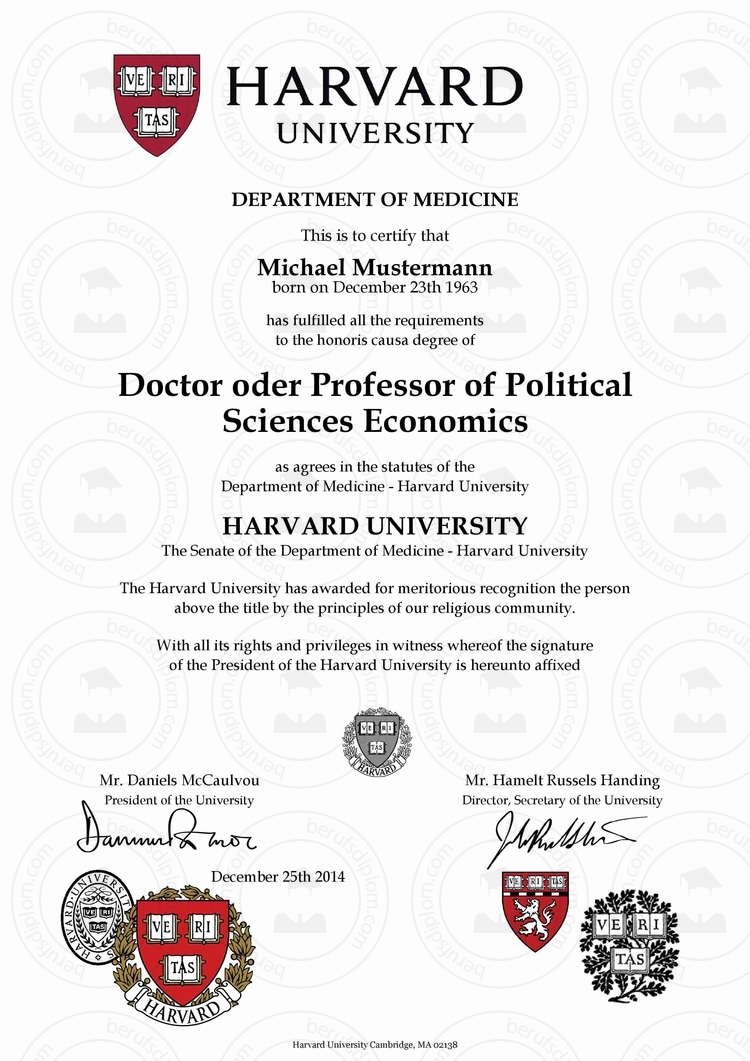 harvard university phd position