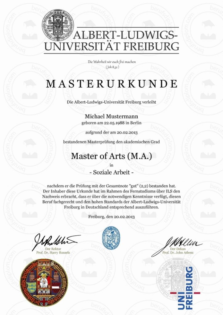 master thesis uni freiburg